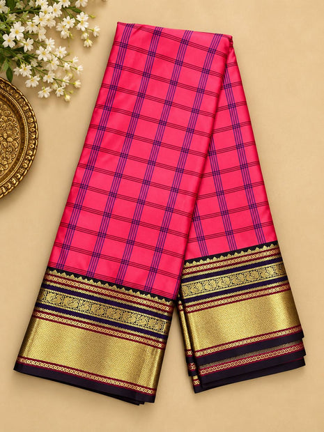 Premium Kanchi With Madras Checks Saree