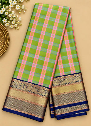Premium Kanchi With Madras Checks Saree