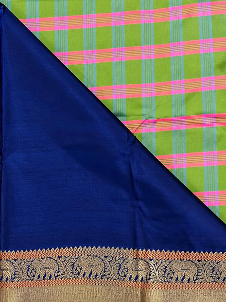 Premium Kanchi With Madras Checks Saree