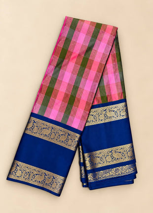 Premium Kanchi With Madras Checks Saree