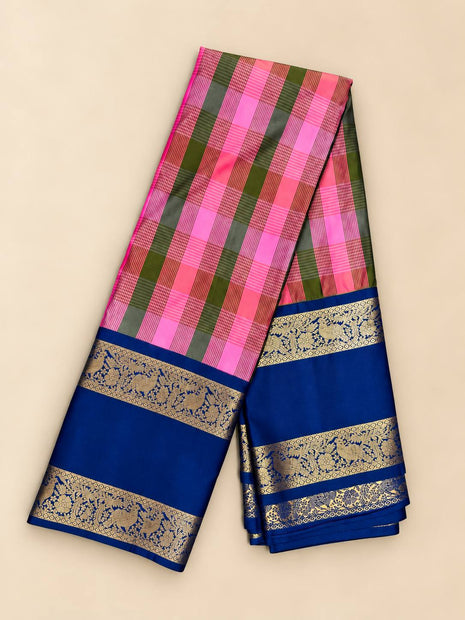 Premium Kanchi With Madras Checks Saree
