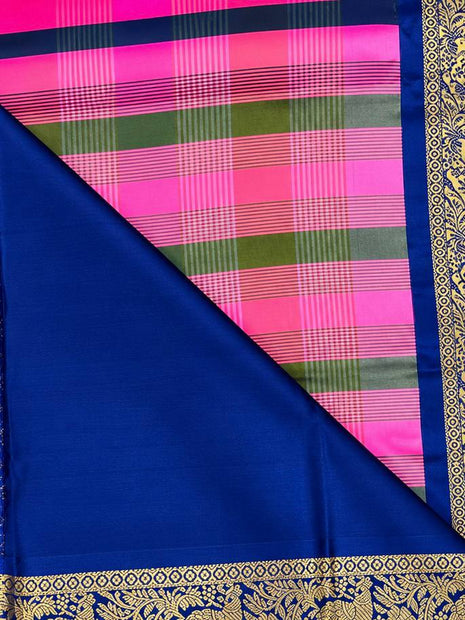 Premium Kanchi With Madras Checks Saree