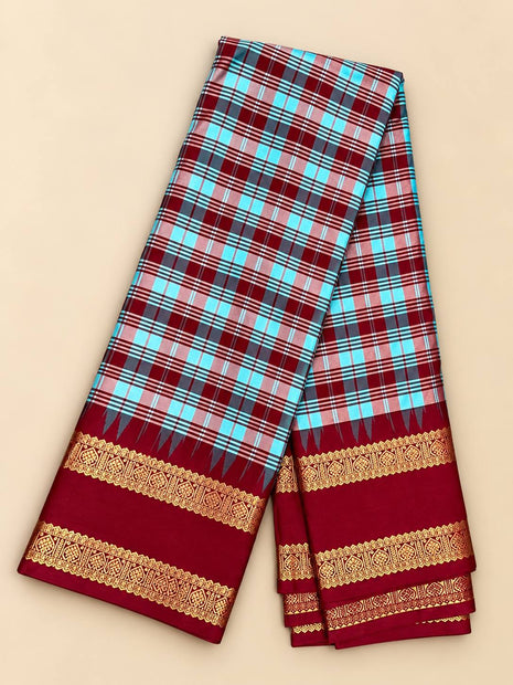 Premium Kanchi With Madras Checks Saree