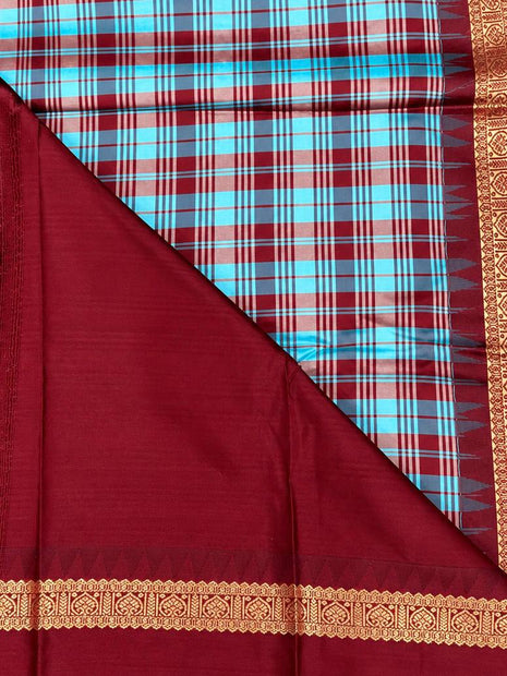 Premium Kanchi With Madras Checks Saree