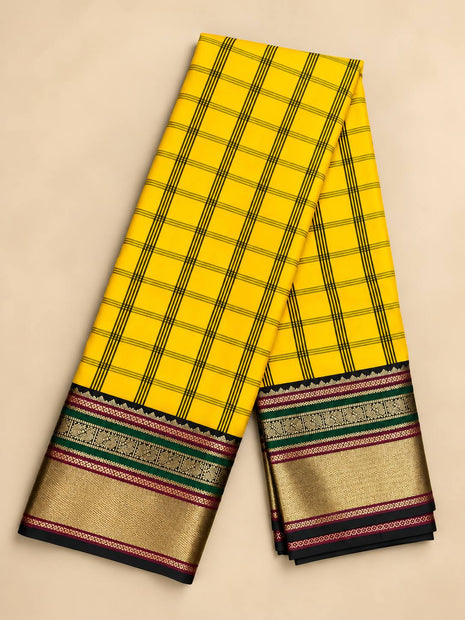 Premium Kanchi With Madras Checks Saree