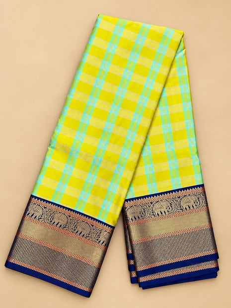 Premium Kanchi With Madras Checks Saree