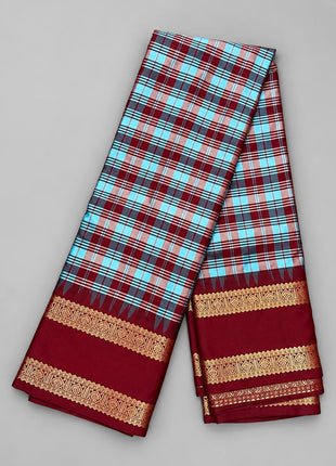 Premium Kanchi With Madras Checks Saree