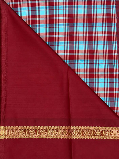 Premium Kanchi With Madras Checks Saree