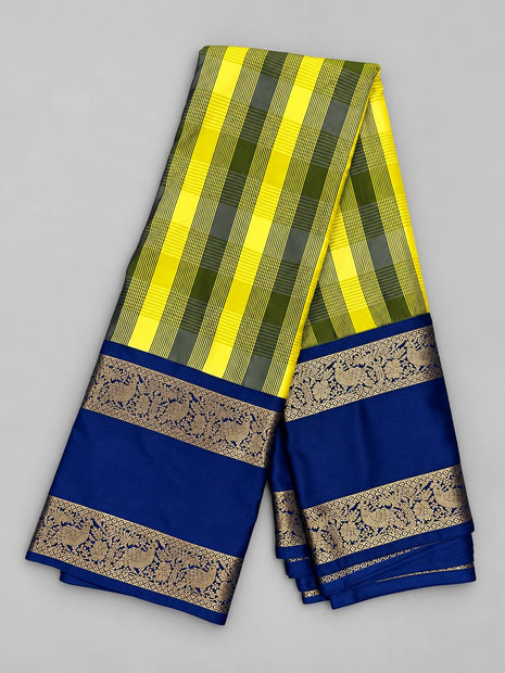 Premium Kanchi With Madras Checks Saree