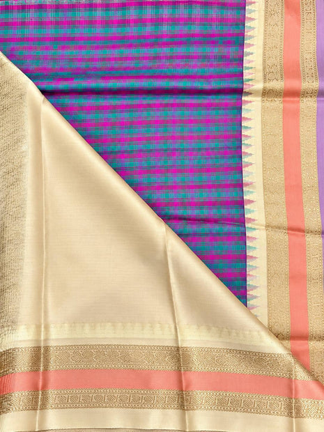 Premium Kanchi With Madras Checks Saree