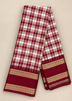 Premium Kanchi With Madras Checks Saree