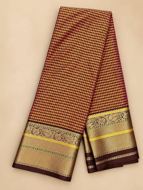 Premium Kanchi With Madras Checks Saree