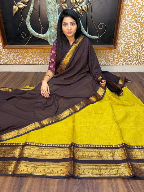 Half Saree (Stitched Skirt, Unstitched Blouse)