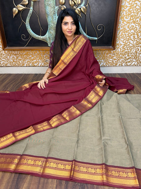 Half Saree (Stitched Skirt, Unstitched Blouse)
