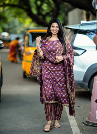 Bagur Cotton Suit (Unstitched)