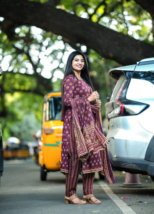 Bagur Cotton Suit (Unstitched)