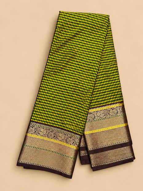 Premium Kanchi With Madras Checks Saree