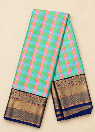 Premium Kanchi With Madras Checks Saree