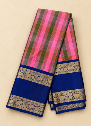Premium Kanchi With Madras Checks Saree