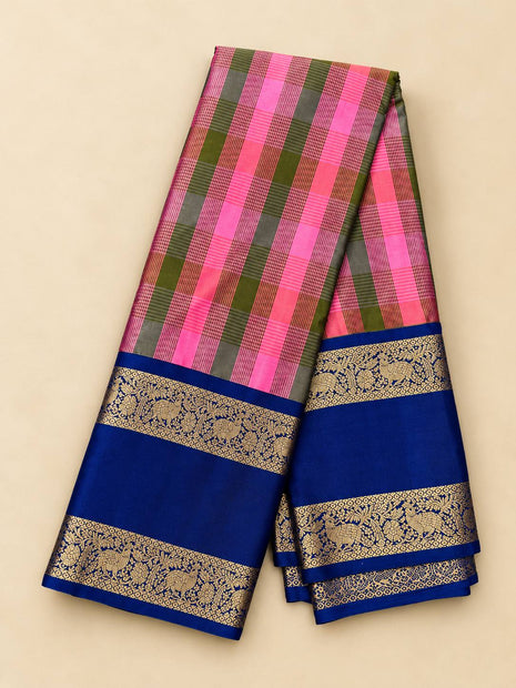 Premium Kanchi With Madras Checks Saree