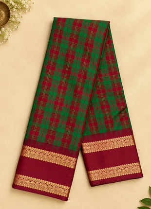 Premium Kanchi With Madras Checks Saree