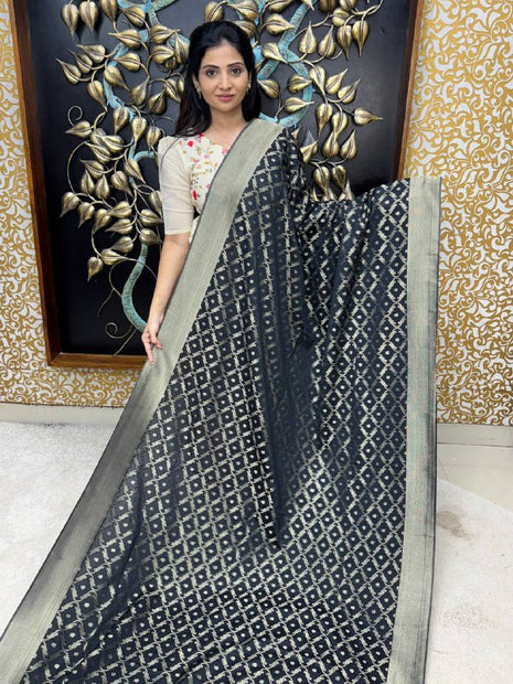 Pure Georgette Banarasi