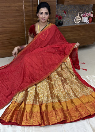 Lehenga is Free Size (Semi Stitched )