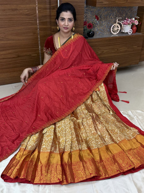 Lehenga is Free Size (Semi Stitched )