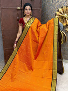 Vintage Vaira Oosi Gold Zari Coffee Brown Border