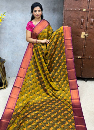 Triple Shade Kanchi Silk
