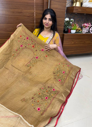 Linen With French Knot