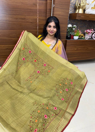 Linen With French Knot