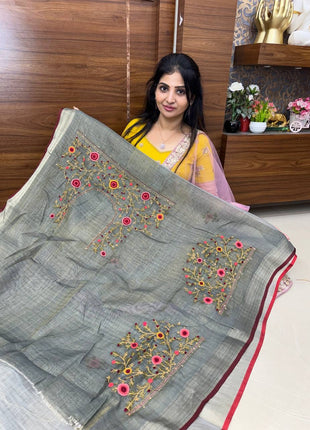 Linen With French Knot