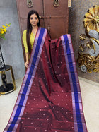 Kanchi Silk Retta Patta with Silver Zari