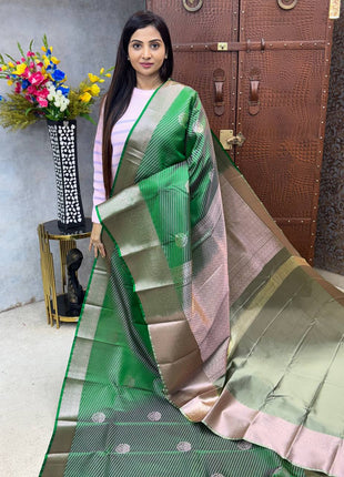 Premium Kanchi Silver Zari