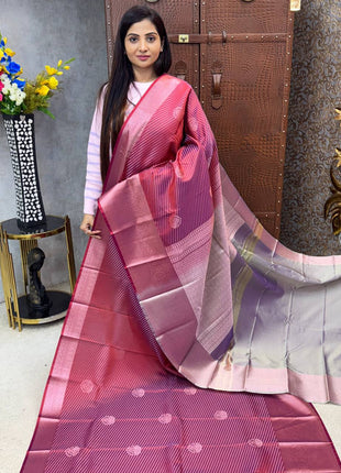 Premium Kanchi Silver Zari