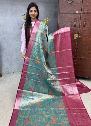 Bridal Tissue Silver Zari