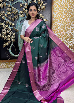 Premium Kanchi Silver Zari