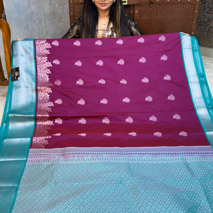 Premium Kanchi Silver Zari