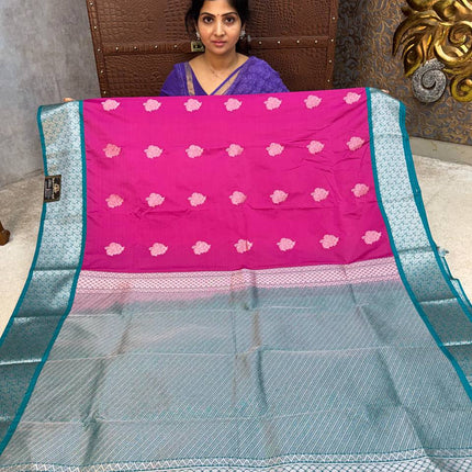 Premium Kanchi Silver Zari