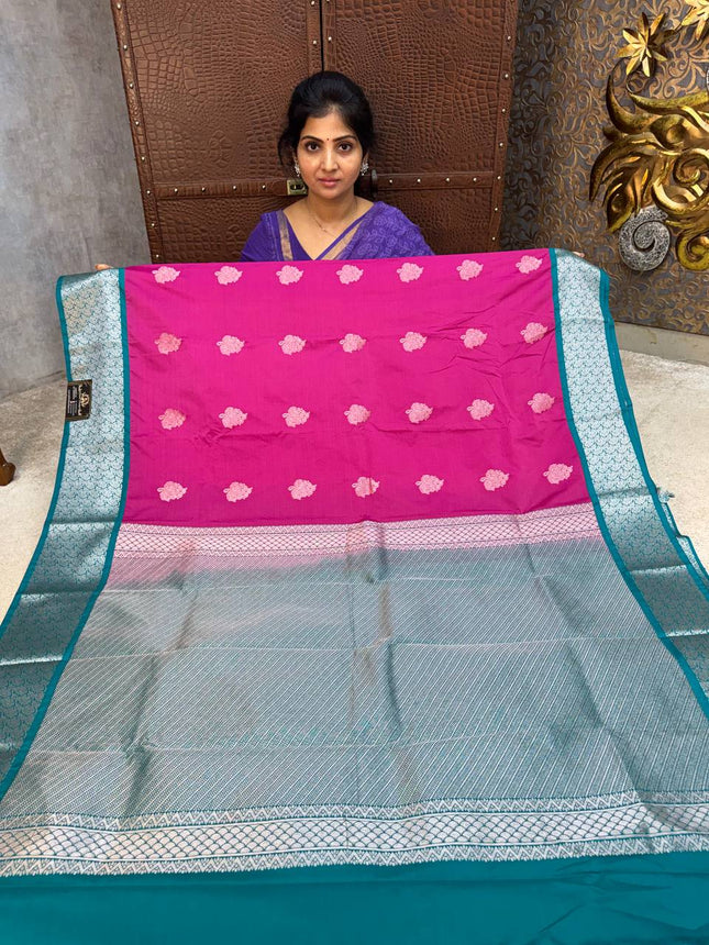 Premium Kanchi Silver Zari