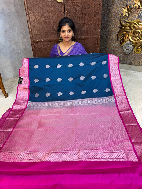 Premium Kanchi Silver Zari