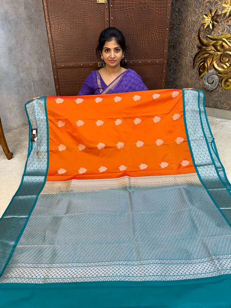 Premium Kanchi Silver Zari