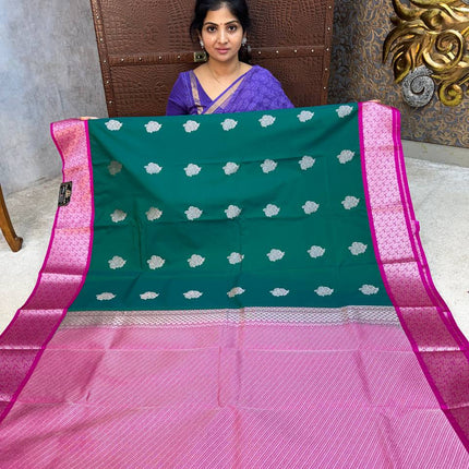 Premium Kanchi Silver Zari