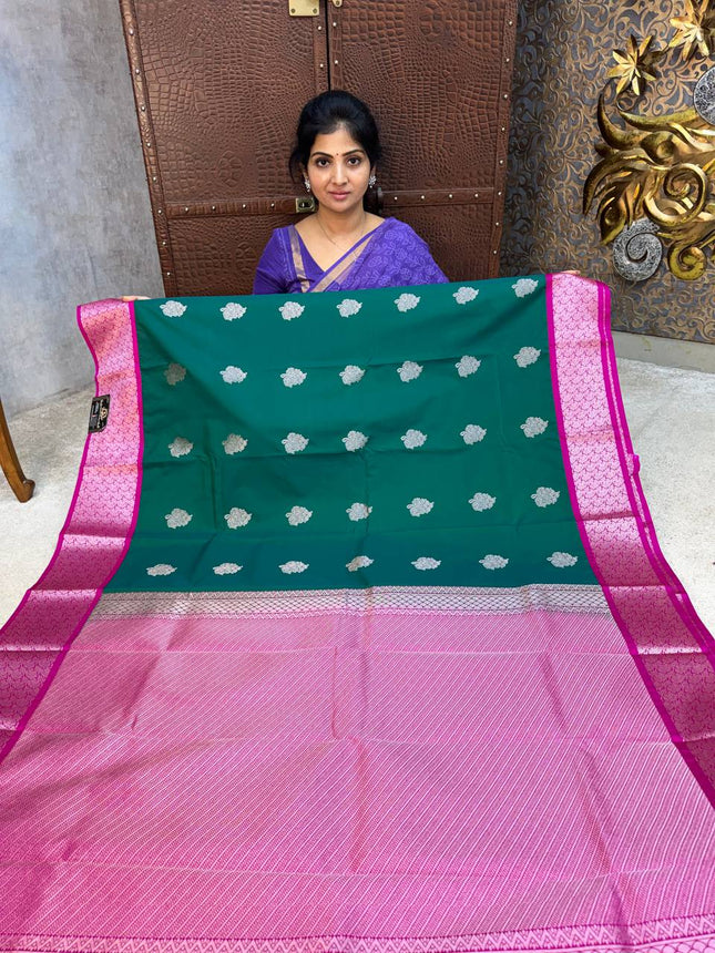 Premium Kanchi Silver Zari