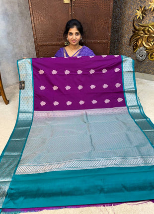 Premium Kanchi Silver Zari