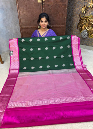 Premium Kanchi Silver Zari