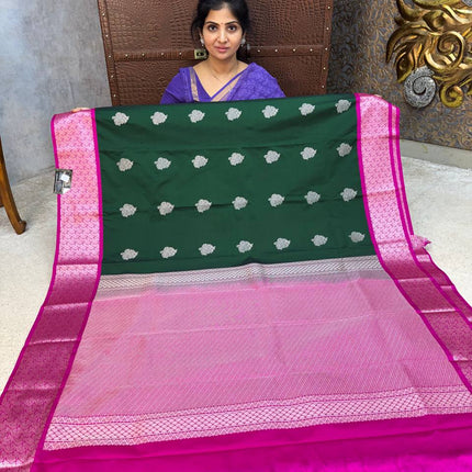 Premium Kanchi Silver Zari