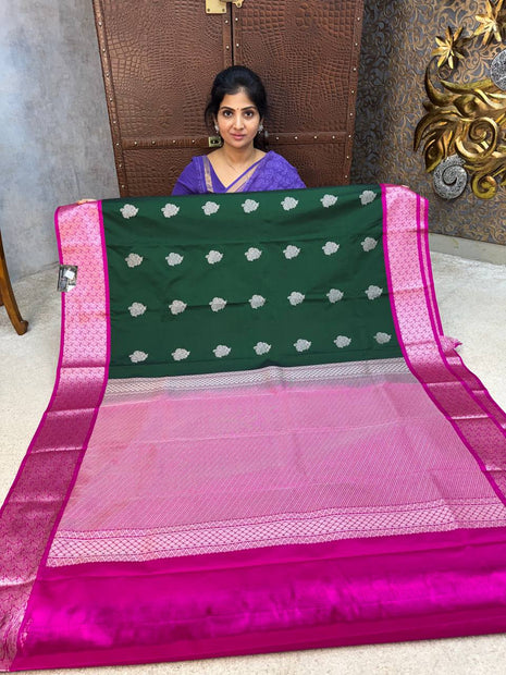 Premium Kanchi Silver Zari