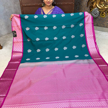 Premium Kanchi Silver Zari